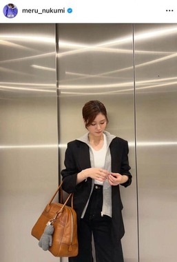 生見愛瑠さんのインスタグラム（＠meru_nukumi）より