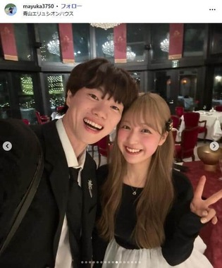 「わたまゆカップル」まゆかさんのインスタグラム（＠mayuka3750）より