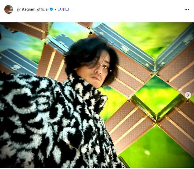 赤西仁さんのインスタグラム（＠jinstagram_official）より