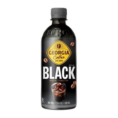 リニューアルでコーヒー飲料に変わった「ジョージア ブラック 500ml PET」（公式サイトより）