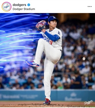 ドジャースの公式のインスタグラム（＠dodgers）より