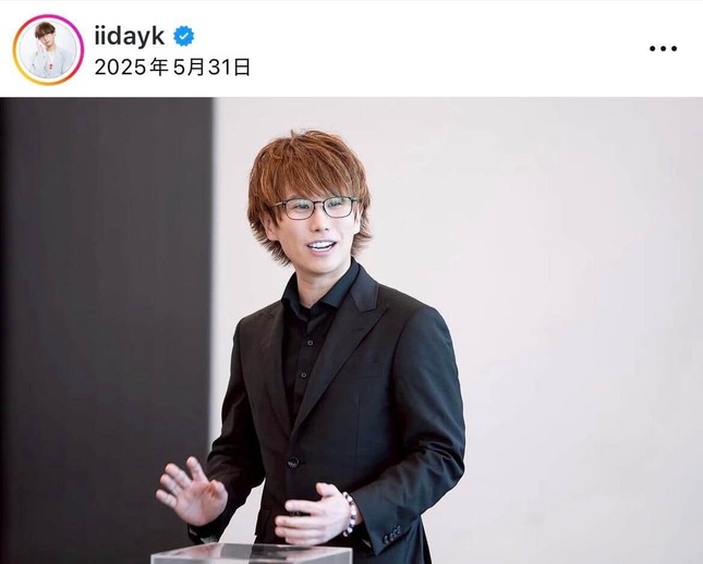 飯田祐基氏のインスタグラム（＠iidayk）より
