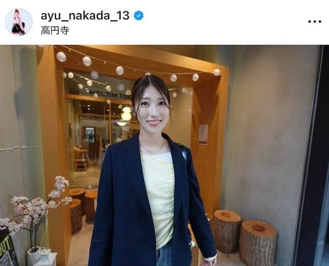 仲田歩夢選手のインスタグラム（＠ayu_nakada_13）より