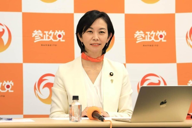 梅村みずほ参院議員（2025年6月撮影）。自民党からの賛同が得られなかったことを明らかにしていた