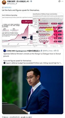 中国外務省には英語&グラフで反論
