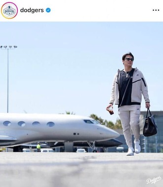 ドジャースの公式インスタグラム（＠dodgers）より