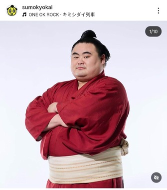 隆の勝関。日本相撲協会のインスタグラム（＠sumokyokai）より