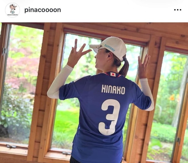 渋野日向子さんのインスタグラム（＠pinacoooon）より