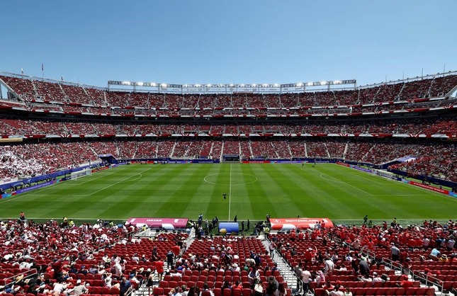 カタール対スイス戦が行われたリーバイス・スタジアム（写真：ロイター/アフロ）