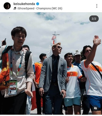 本田圭佑さんのインスタグラム（＠keisukehonda）より