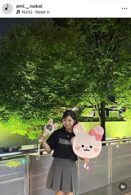 中井亜美選手のインスタグラム（＠ami._.nakai）より
