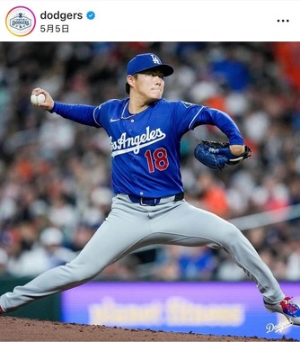 ドジャースの公式インスタグラム（＠dodgers）より