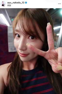 仲田歩夢選手のインスタグラム（＠ayu_nakada_13）より