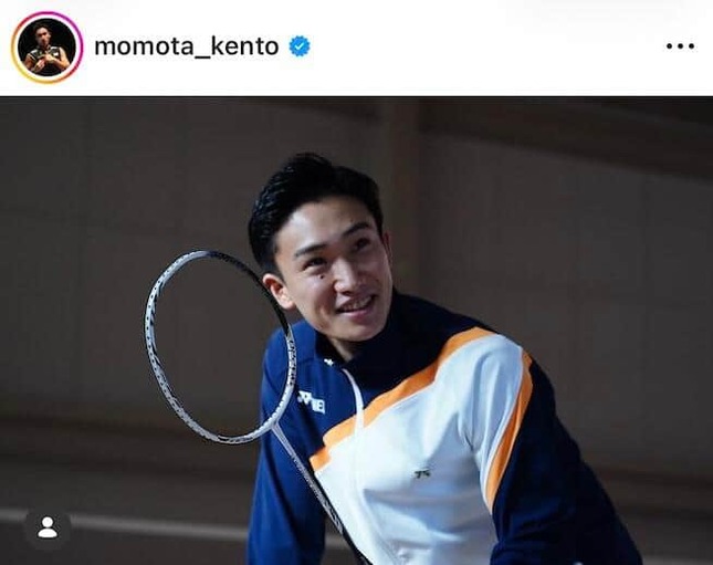 桃田賢斗選手のインスタグラム（＠momota_kento）より