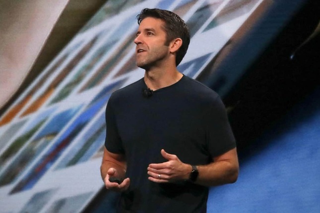 米アップル、クックCEOが退任へ 後任にターナス氏（2018年10月資料写真）（写真：AP/アフロ）