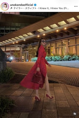 神田うのさんのインスタグラム（＠unokandaofficial）より