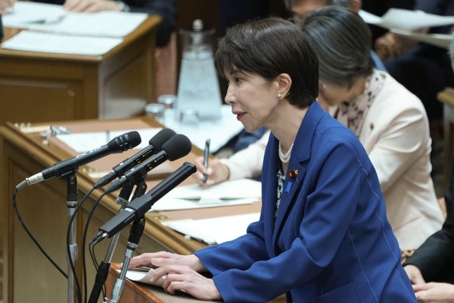 党首討論に臨む高市早苗首相（写真：REX/アフロ）
