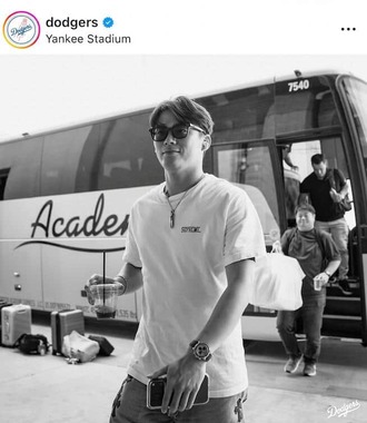 ドジャースの公式インスタグラム（＠dodgers）より