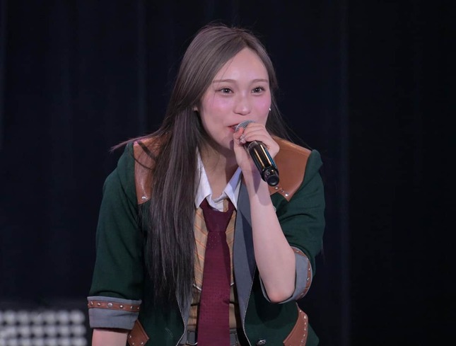 あいさつする「チームH」キャプテンの豊永阿紀さん（c）Mercury
