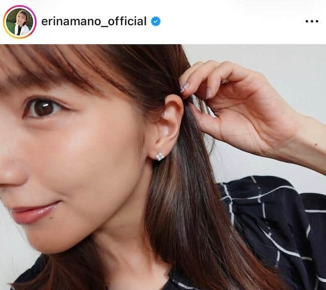 真野恵里菜さんのインスタグラム（＠erinamano_official）より