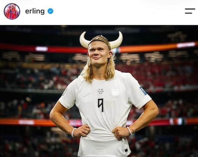 アーリング・ハーランド選手のインスタグラム（＠erling）より
