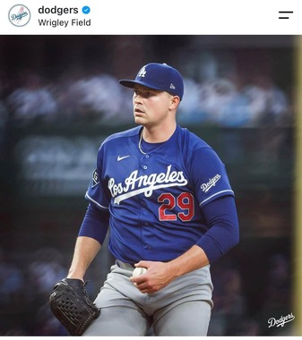 ドジャースに移籍したスクーバル投手（球団インスタグラムより）