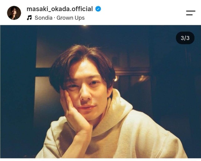 岡田将生さんのインスタグラム（＠masaki_okada.official）より