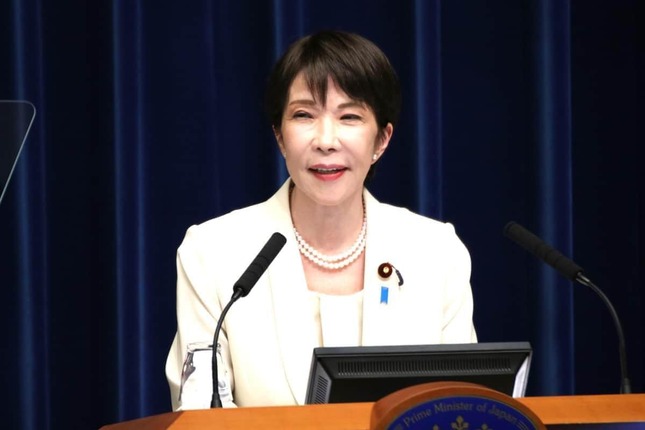 特別国会閉会後に記者会見する高市早苗首相
