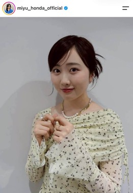 本田望結さんのインスタグラム（＠miyu_honda_official）より
