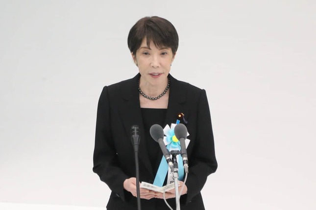 高市早苗首相の式辞には「反省」という表現はなかった
