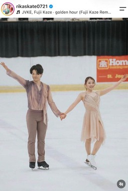 紀平梨花選手のインスタグラム（＠rikaskate0721）より