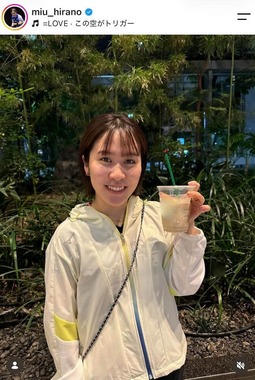 平野美宇選手のインスタグラム（＠miu_hirano）より