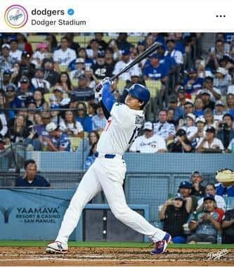 大谷翔平選手（球団インスタグラムより）