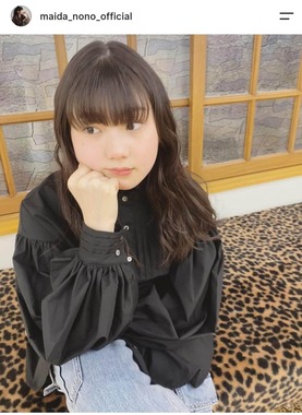 毎田暖乃さんのインスタグラム（＠maida_nono_official）より