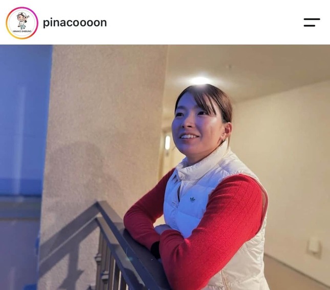 渋野日向子選手のインスタグラム（＠pinacoooon）より