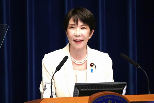 特別国会閉会後に記者会見する高市早苗首相