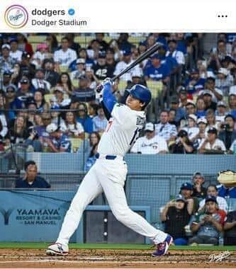大谷翔平選手（球団インスタグラムより）
