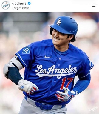ドジャースの公式インスタグラム（＠dodgers）より