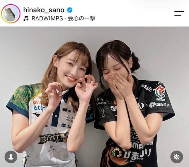 佐野ひなこさんのインスタグラム（＠hinako_sano）より