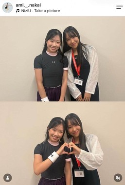 中井亜美選手のインスタグラム（＠ami._.nakai）より