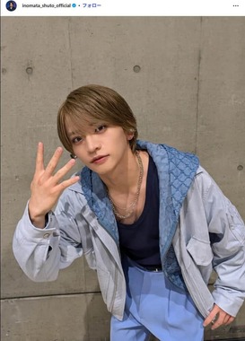 猪俣周杜さんのインスタグラム（inomata_shuto_official）より