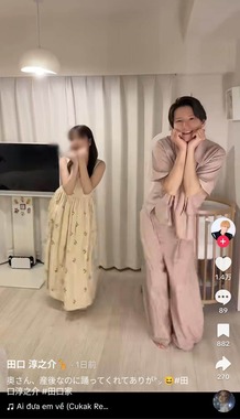 田口淳之介さんのTikTok（＠junnosuke1129）より