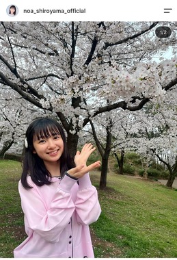 白山乃愛さんのインスタグラム（＠noa_shiroyama_official）より