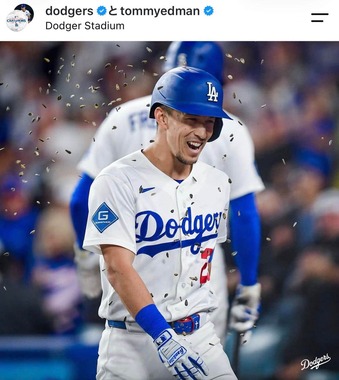 ドジャースの公式インスタグラム（＠dodgers）より