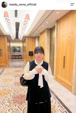 毎田暖乃さんのインスタグラム（＠maida_nono_official）より