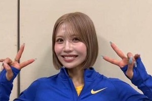 「豹柄も世界レベル」陸上・中島ひとみ　ピースサインがかわいすぎる