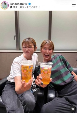 狩野舞子さんのインスタグラム（＠kanochan715）より