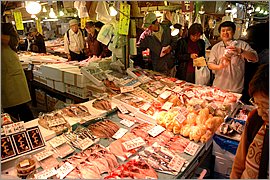 首都東京の水産物をまかなう築地中央卸売市場