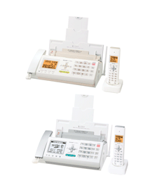 シャープが発売するデジタルコードレスファクシミリUX－D56CL（上）UX－D56CW（下）
