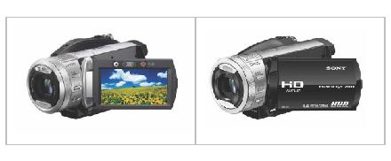 ソニーが発売する「HDR-UX1」（右）と「HDR-SR1」（左）